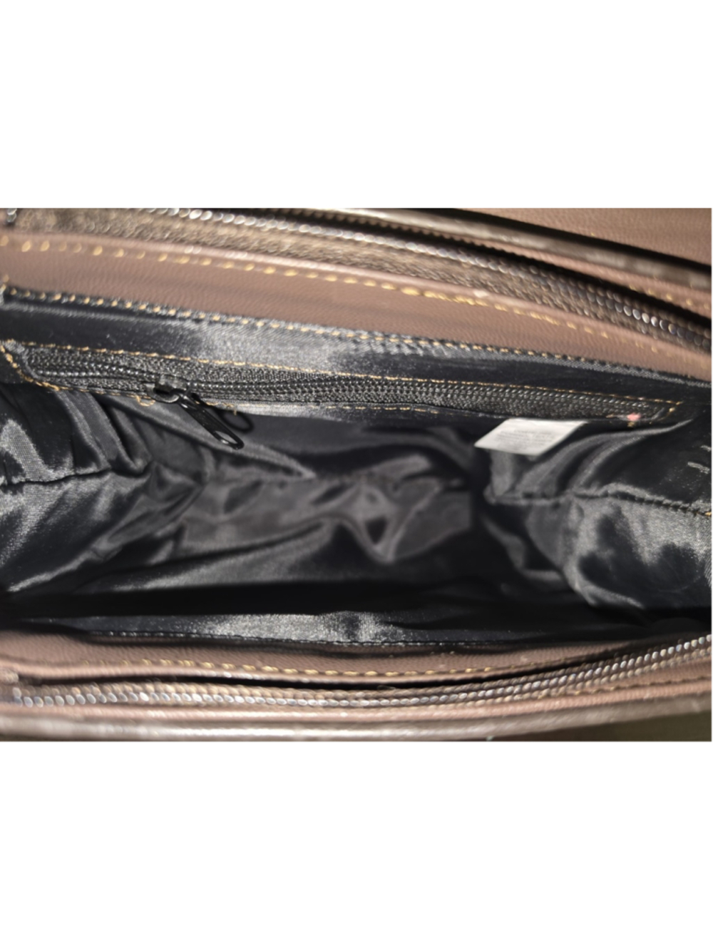 Dark Chocolate Brown Sunflower Embossed Tooled Artisan Leather Crossbody Bag - Picture 12 of 16
